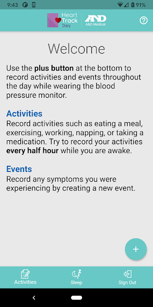 A&D Heart Track Diary Screenshot 1
