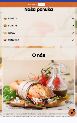 Bagetéria Happy food Screenshot 2