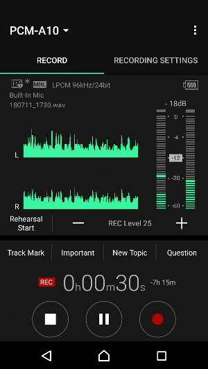 REC Remote: Sony IC Recorder Screenshot 0