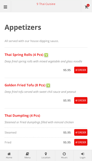 9 Thai Cuisine Screenshot 1