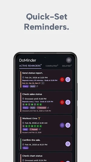DoMinder: Simple Reminders Screenshot 1