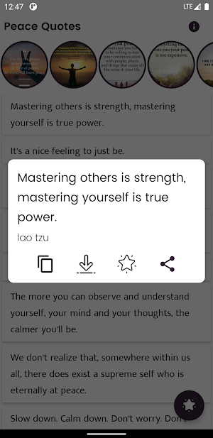 Peace Quotes and Sayings Screenshot 1