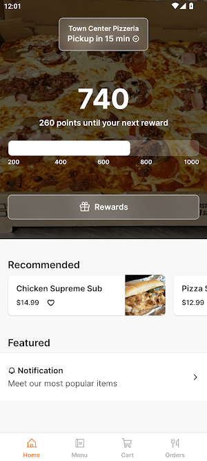 Town Center Pizzeria Screenshot 0