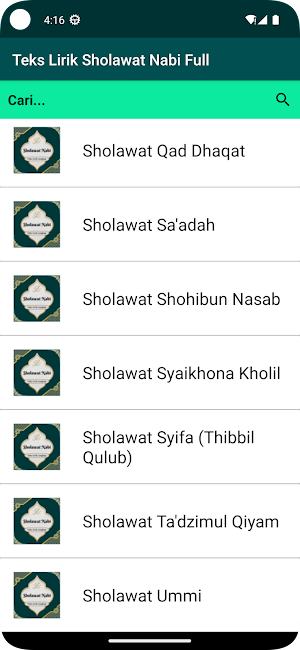 Teks Lirik Sholawat Nabi Full Screenshot 1
