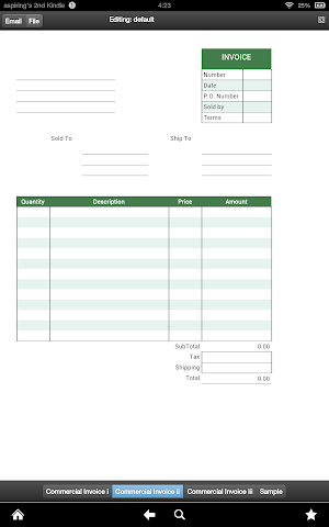 Commercial Invoices Screenshot 1