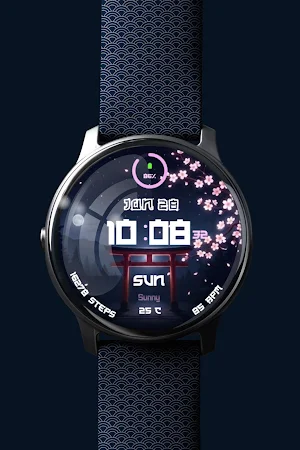Sakura JT10 Wear OS Watch Face Screenshot 3