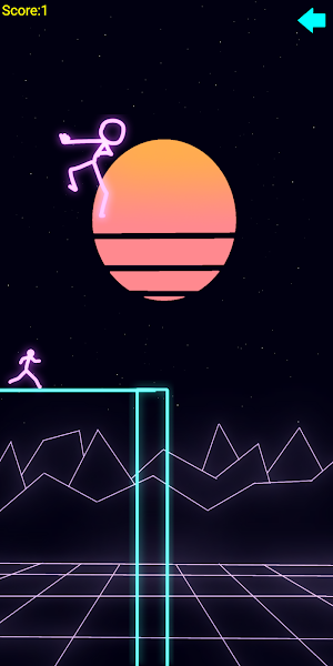 Neon Stickman Hero Bridge Screenshot 1