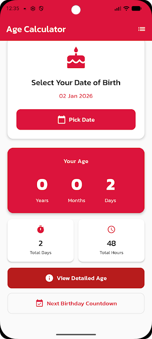 Age Calculator - Date Of Birth Screenshot 3