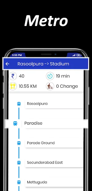 Hyderabad Metro, MMTS Trains, RTC Bus Timetable Screenshot 3