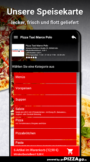 Pizza Taxi Marco Polo Köln Screenshot 3