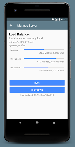 BuyVM Server Manager Screenshot 0