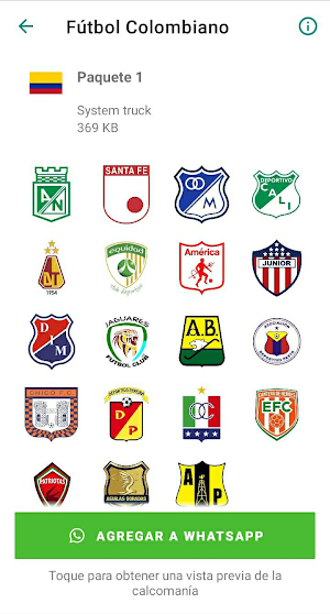 Stickers Fútbol Colombiano Screenshot 0