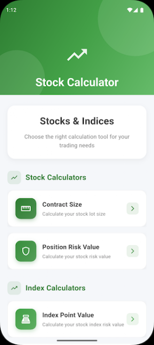 Stock Lot Size Calculator Screenshot 0