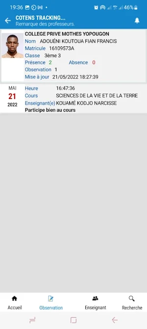 Cotens tracking e.book parents Screenshot 2