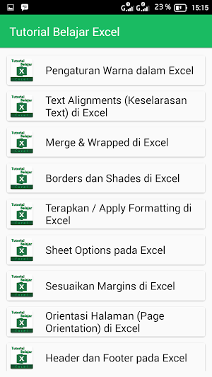 Tutorial Belajar Excel Screenshot 3