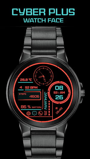 Cyber Plus Watch Face Screenshot 2