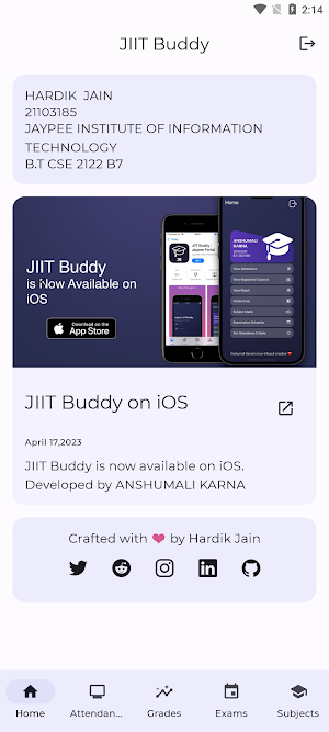 JIIT Buddy - Jaypee Webportal Screenshot 0