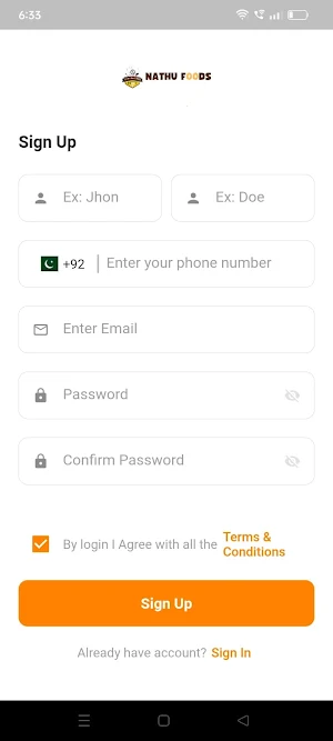 NathuFoods Screenshot 0