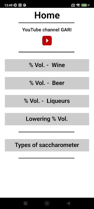 Calculation of alcohol content Screenshot 0