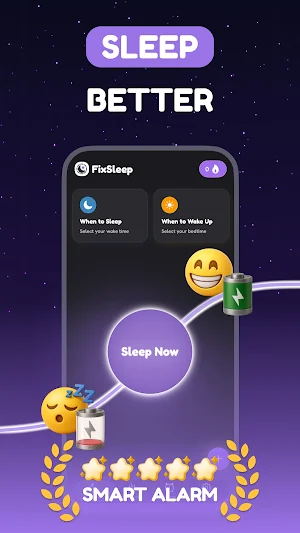 Smart Alarm Clock - FixSleep Screenshot 0