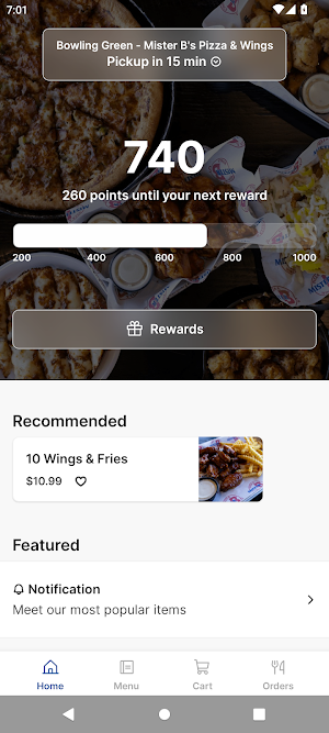 Mister B's Pizza & Wings Screenshot 0