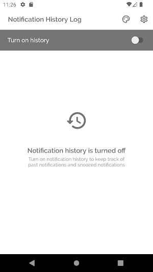 Notification History Log Screenshot 1