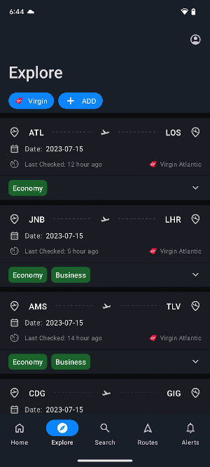 Seats.aero Screenshot 0