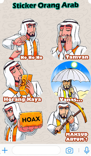 Sticker Arab Kocak- WaStickersApp Screenshot 0