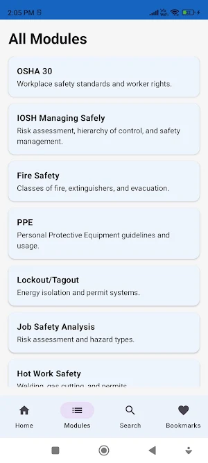Safety Officer Exam Prep Screenshot 1