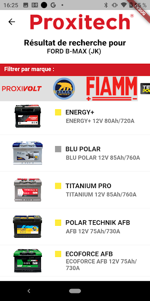 Proxitech batteries Screenshot 2