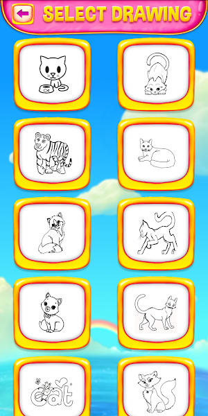 Kitty Coloring Book & Drawing Game Screenshot 1