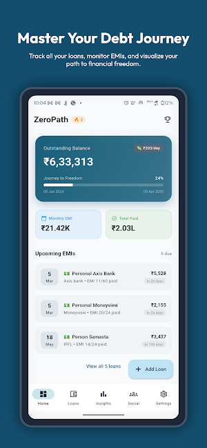 ZeroPath: Loan & EMI Tracker Screenshot 0