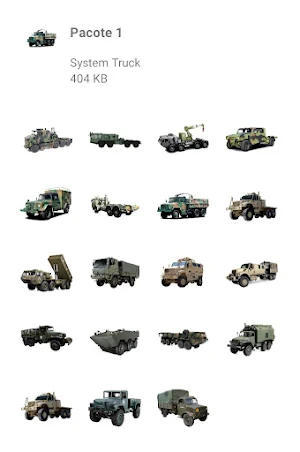Figurinhas de Caminhões Militares - WAStickerApps Screenshot 1