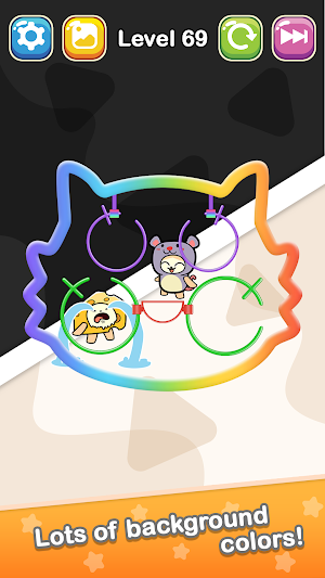 Rotate Ring: Rescue Fruit Cat Screenshot 2