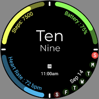 Active Text Time Watch face