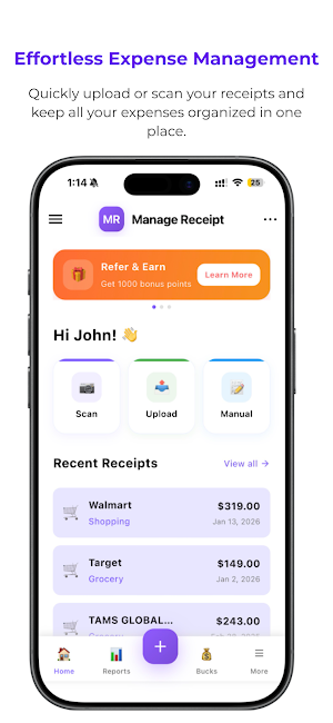 Manage Receipt:Expense Tracker Screenshot 0