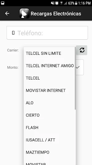 Jesner Comunicaciones - Recarg Screenshot 3