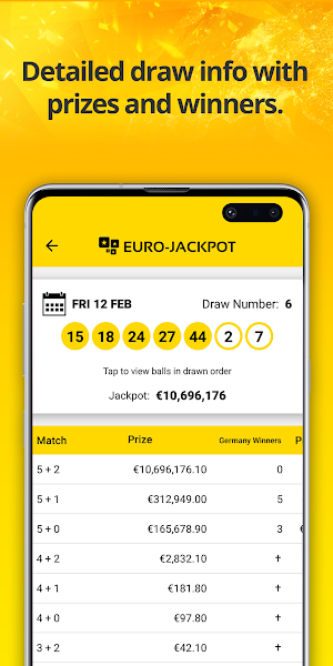 Eurojackpot Results Screenshot 1