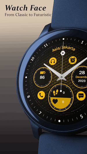 Hybrid Pentagon Watch Face Screenshot 1