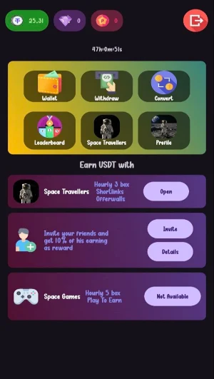 Space - Earn BTC, DOGE & USDT Screenshot 0