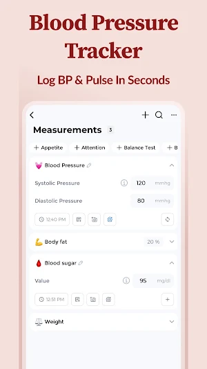 Blood Pressure Tracker Screenshot 0