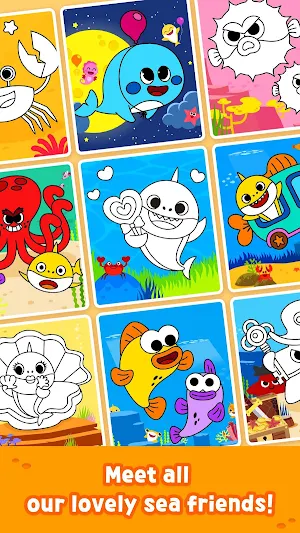 Pinkfong Baby Shark Coloring Book Screenshot 2