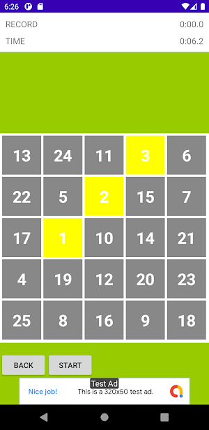 touch the number Screenshot 1