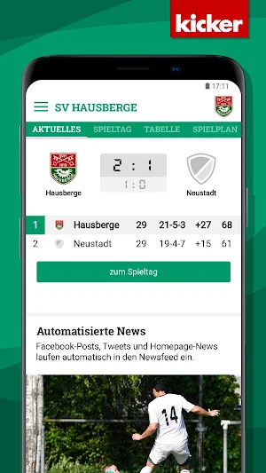 SV Hausberge von 1919 e.V. Screenshot 2