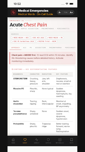 Medical Emergencies Reference Screenshot 2