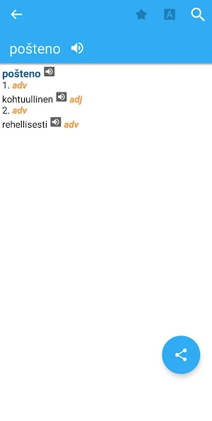 Finnish-Croatian Dictionary Screenshot 2