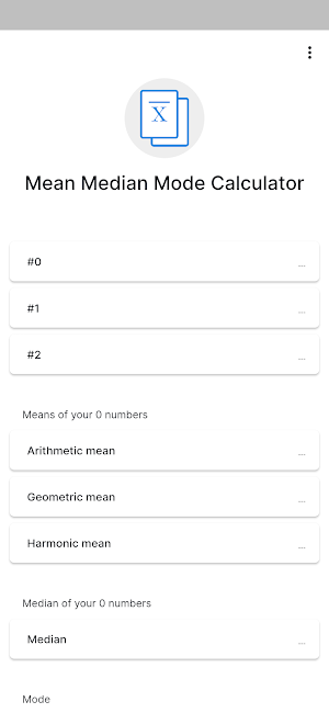Mean Median Mode Calculator Screenshot 0