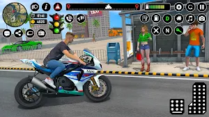 Bike Taxi Driving Simulator 3D Screenshot 2