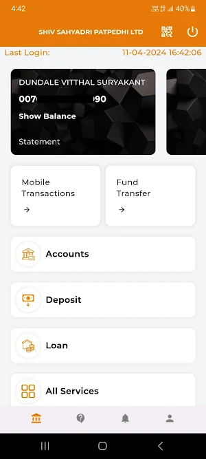 Shivsahyadri Mobile Banking Screenshot 2