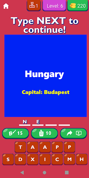 Europe Countries And Capitals Screenshot 1